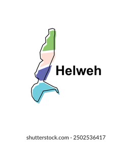 Map of Helweh illustration design template, Map have all province and mark the capital city of Lebanon, suitable for your company