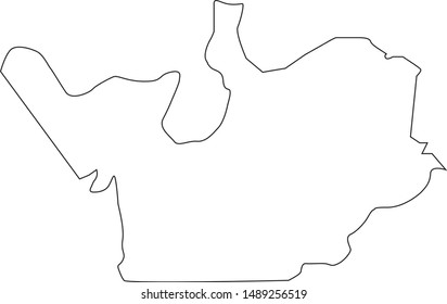 Map of Henderson County in the state of Kentucky