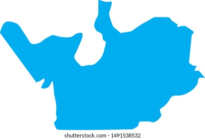 Map of Henderson County in the state of Kentucky