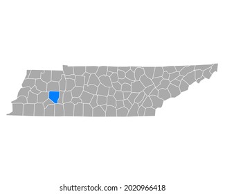 Map of Henderson in Tennessee on white