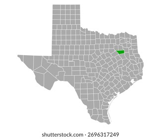 Mapa de Henderson en Texas en blanco