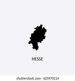 Map of Hesse - Germany Vector Illustration 