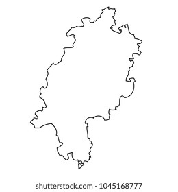 Map of  Hessen - Germany Vector