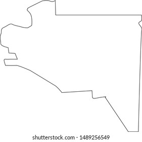 Map of Hickman County in the state of Kentucky
