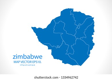 Map of  - High detailed blue map on white background. Abstract design vector illustration