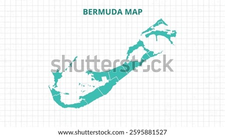 A Map highlighting Bermuda Map, Bermuda modern map with Grey Color Hi detailed Vector, geographical borders