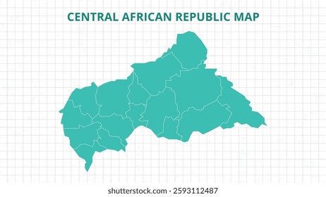 A Map highlighting Central African Republic Map, Central African Republic modern map with Grey Color Hi detailed Vector, geographical borders