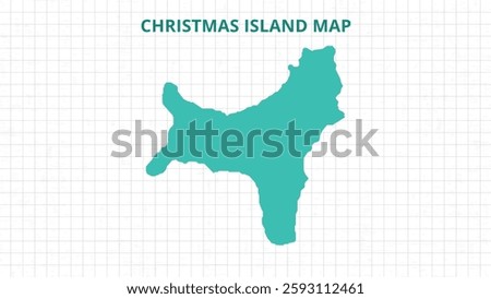 A Map highlighting Christmas Island Map, Christmas Island modern map with Grey Color Hi detailed Vector, geographical borders