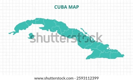 A Map highlighting Cuba Map, Cuba modern map with Grey Color Hi detailed Vector, geographical borders