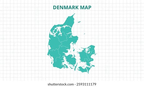 A Map highlighting Denmark Map, Denmark modern map with Grey Color Hi detailed Vector, geographical borders