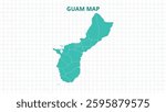 A Map highlighting Guam Map, Guam modern map with Grey Color Hi detailed Vector, geographical borders