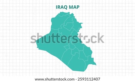 A Map highlighting Iraq Map, Iraq modern map with Grey Color Hi detailed Vector, geographical borders