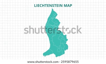 A Map highlighting Liechtenstein Map, Liechtenstein modern map with Grey Color Hi detailed Vector, geographical borders