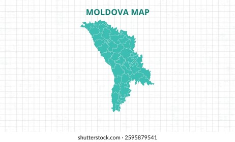 A Map highlighting Moldova Map, Moldova modern map with Grey Color Hi detailed Vector, geographical borders