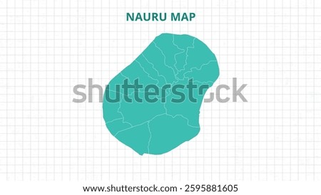 A Map highlighting Nauru Map, Nauru modern map with Grey Color Hi detailed Vector, geographical borders