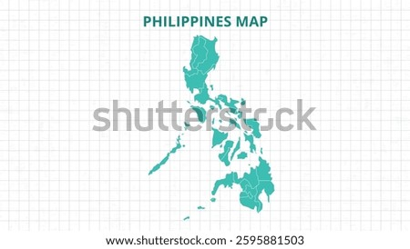 A Map highlighting Philippines Map, Philippines modern map with Grey Color Hi detailed Vector, geographical borders