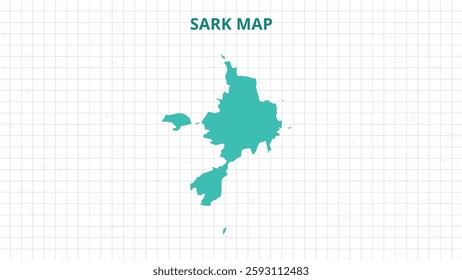 A Map highlighting Sark Map, Sark modern map with Grey Color Hi detailed Vector, geographical borders