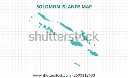 A Map highlighting Solomon Islands Map, Solomon Islands modern map with Grey Color Hi detailed Vector, geographical borders