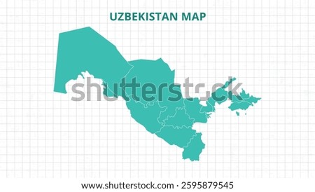 A Map highlighting Uzbekistan Map, Uzbekistan modern map with Grey Color Hi detailed Vector, geographical borders