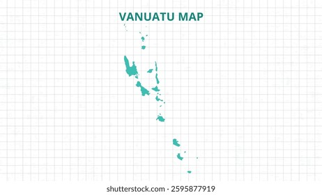 A Map highlighting Vanuatu Map, Vanuatu modern map with Grey Color Hi detailed Vector, geographical borders