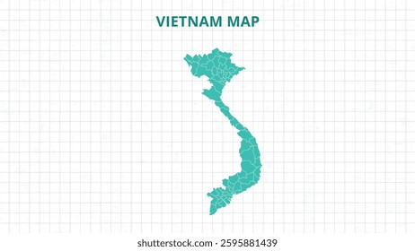 A Map highlighting Vietnam Map, Vietnam modern map with Grey Color Hi detailed Vector, geographical borders