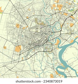 Map of Ho Chi Minh City, Vietnam