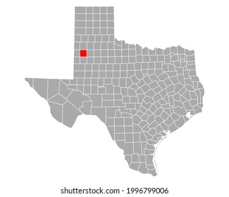 Map of Hockley in Texas on white