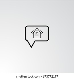 Map home icon, can be used for web and mobile design
