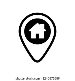Map home icon,vector illustration. Flat design style. vector map home icon illustration isolated on White background, map home icon Eps10. map home icons graphic design vector symbols.