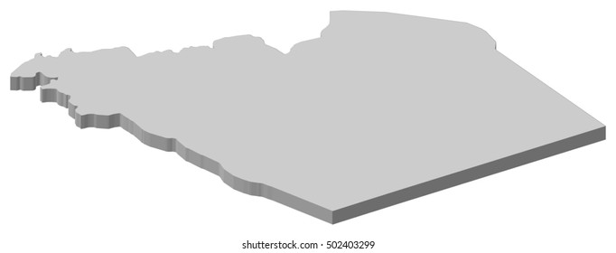 Map - Homs (Syria) - 3D-Illustration