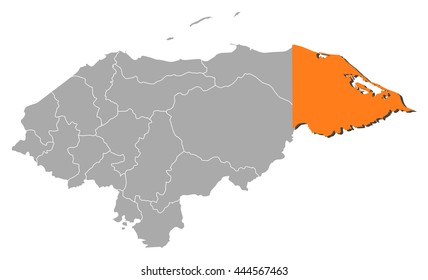 Map - Honduras, Gracias a Dios