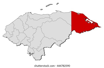 Map - Honduras, Gracias a Dios