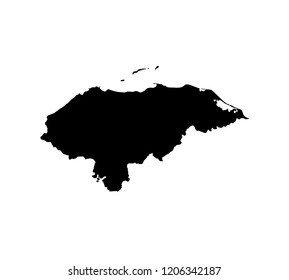 map of Honduras. Vector illustration
