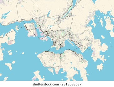 Map of Hong Kong, China