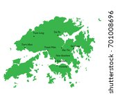 map of Hong Kong with main cities
