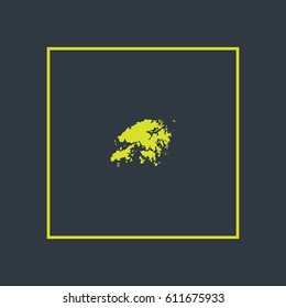 Map of Hong Kong Vector Illustration Silhouette Design

