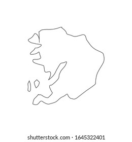 map of hordaland region, country of Norway