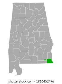 Map of Houston in Alabama on white