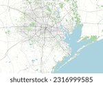 Map of Houston Texas USA