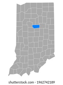 Map of Howard in Indiana on white
