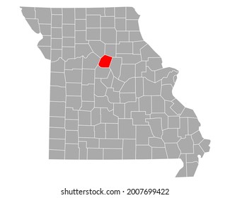 Mapa de Howard en Missouri en blanco