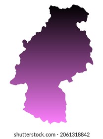 Map of Huancavelica on white