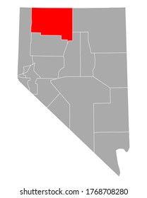 Map of Humboldt in Nevada on white