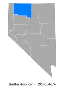 Map of Humboldt in Nevada on white