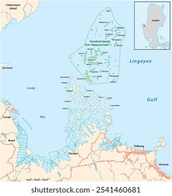 Karte der hundert Inseln der Philippinen