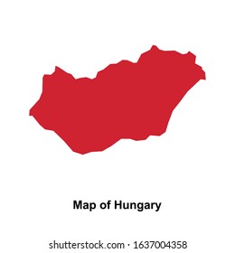 Map of Hungary isolated vector illustration