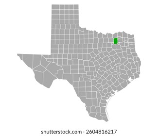 Map of Hunt in Texas on white