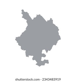The map of the Huntingdonshire county isolated on white background. Vector illustration