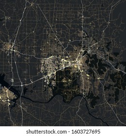 Map Huntsville city. Alabama. USA