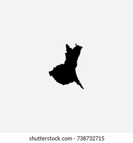 Map of Ibaraki Prefecture - Japan Vector Illustration